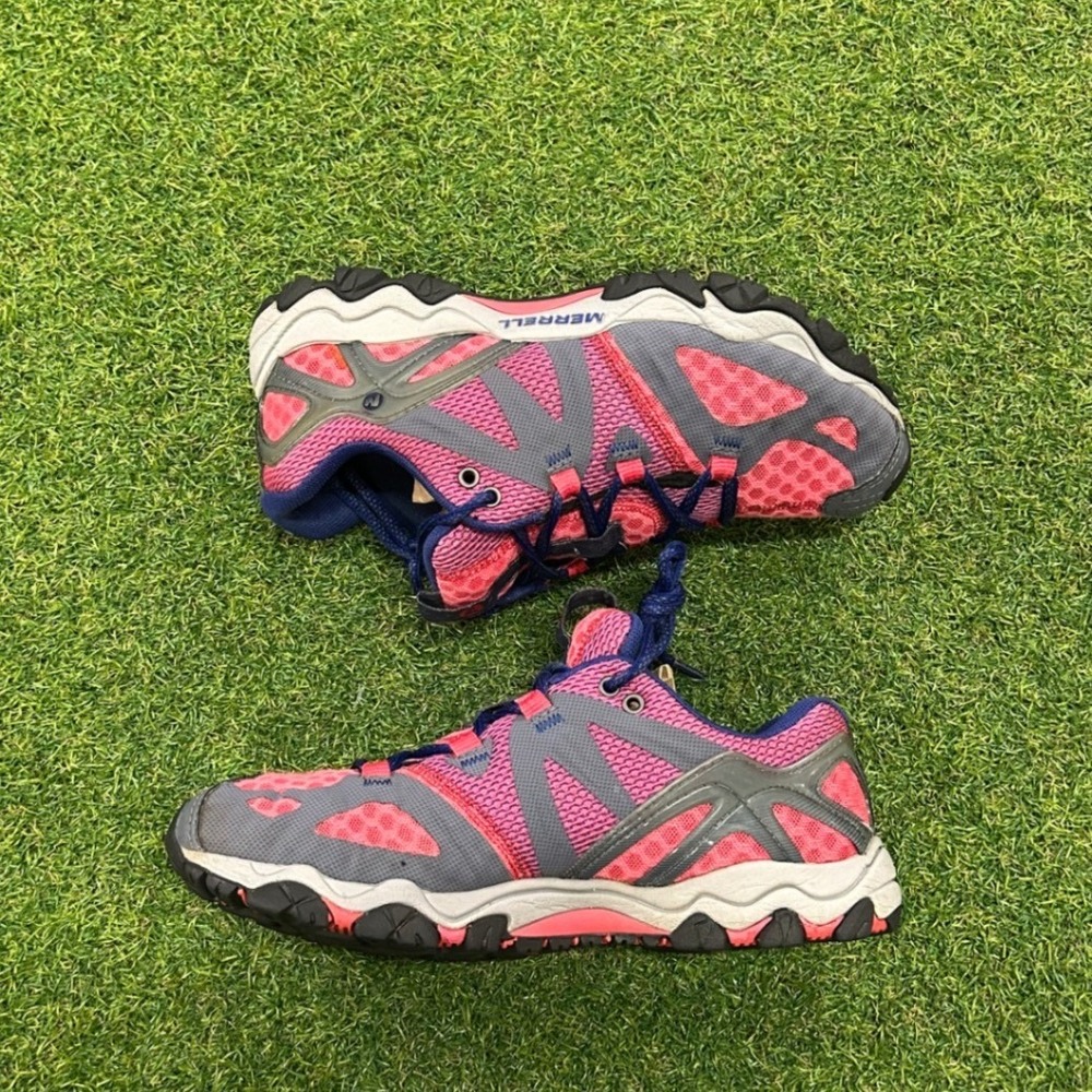 Merrell Womens Pink Grey Mesh Trail‎ Running Shoes Sneakers J24374 Size 6.5